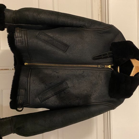 Schott Classic B-3 Sheepskin Leather Bomber Jacket - Picture 6 of 9